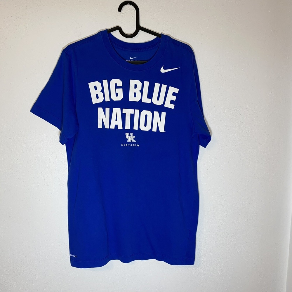 UK Kentucky Wildcats Nike Big Blue Nation Tee Mens‎ S Dri Fit Lightweight Soft
